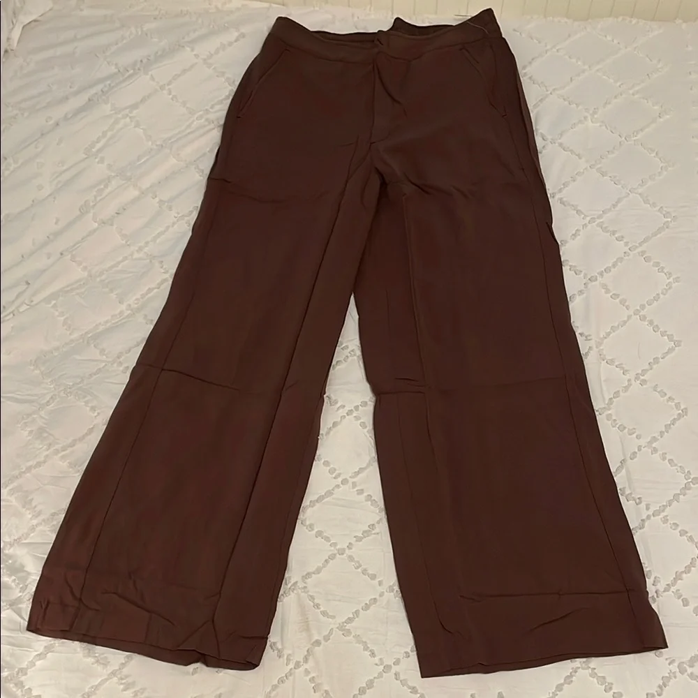 Old Navy Women's Wide Leg linen Pants Brown nwt large tall - Picture 5 of 12